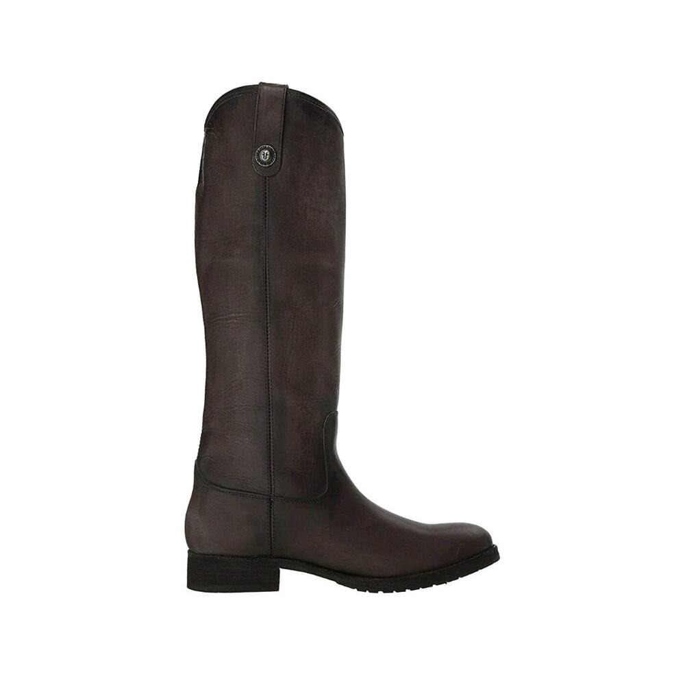 Frye Melissa Button Lug Tall Riding Boots Smoke Brown Leather, Women's 8M - Picture 2 of 7